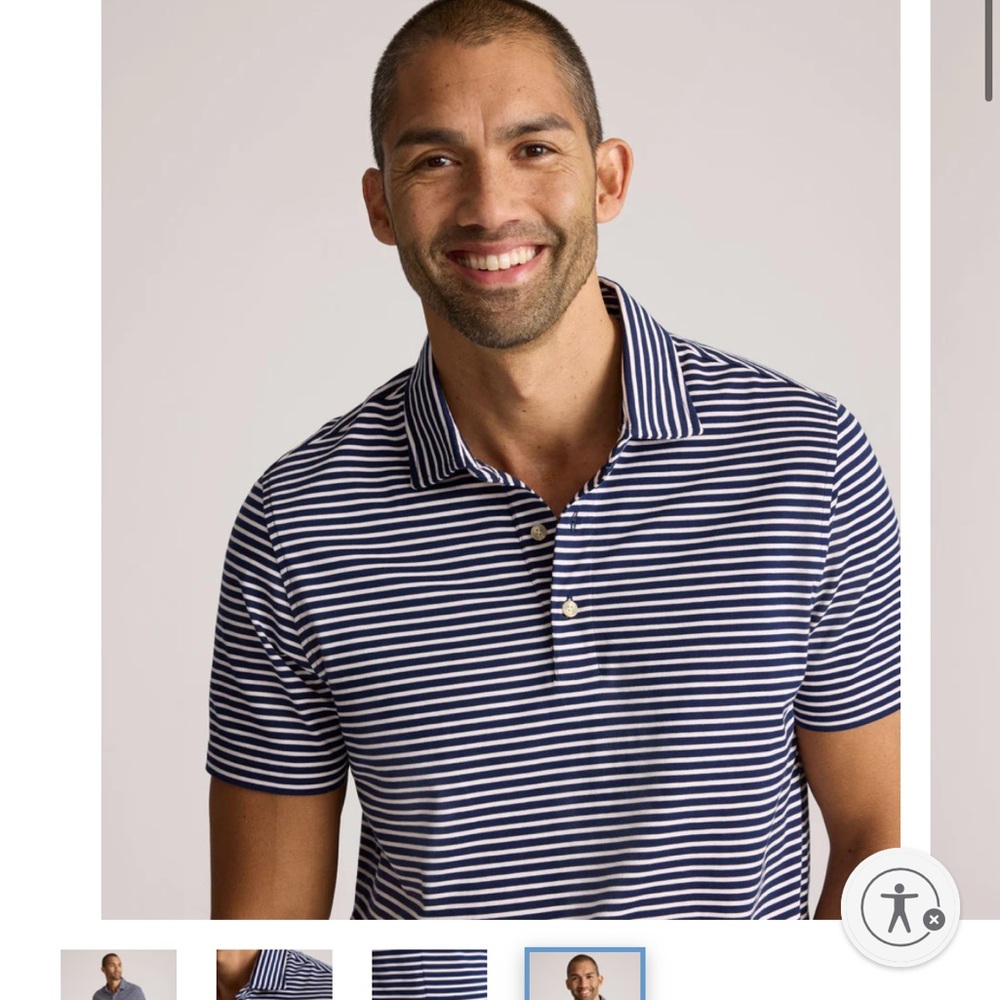 Untuck it Striped Jersey Performance Polo